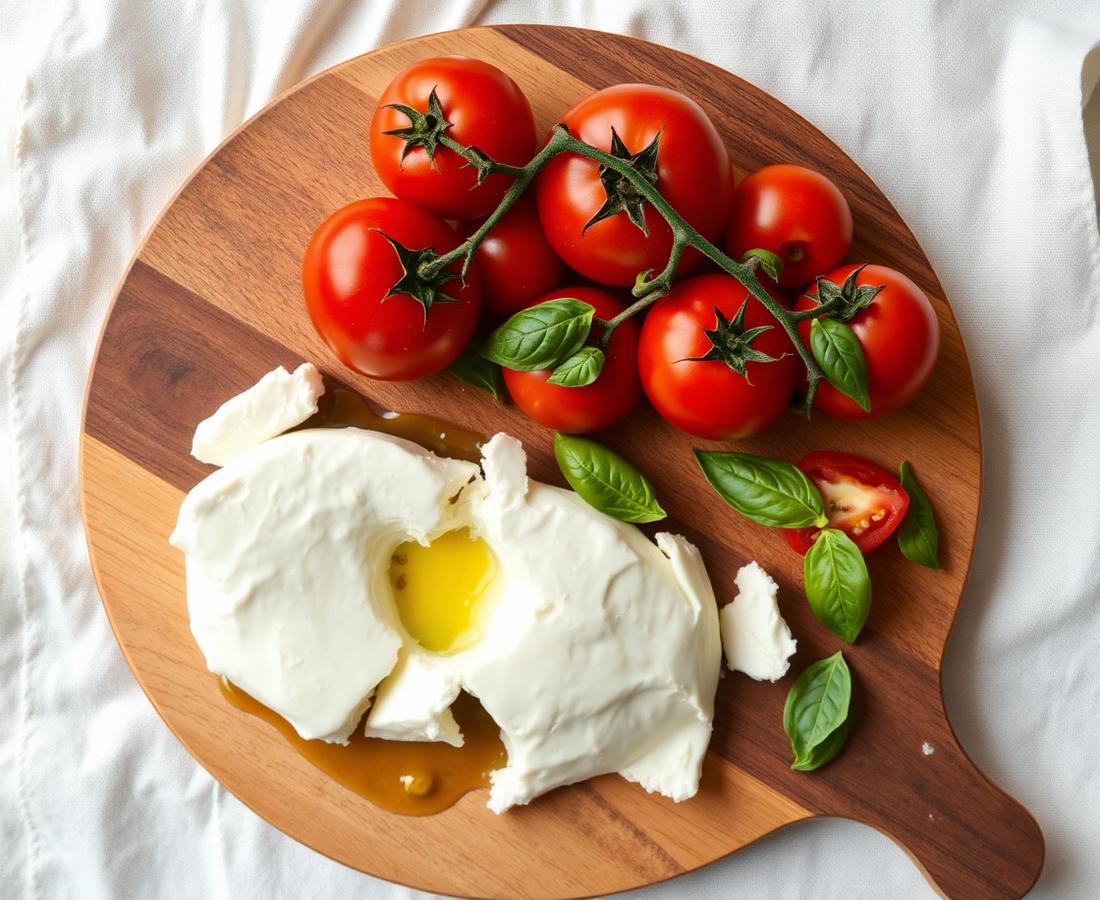 Burrata met zomertomaten